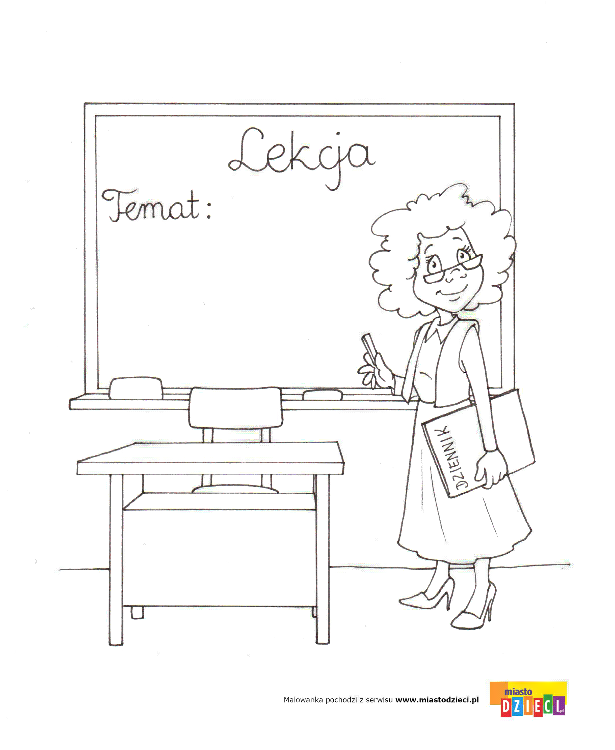 Kolorowanka Nauczycielka