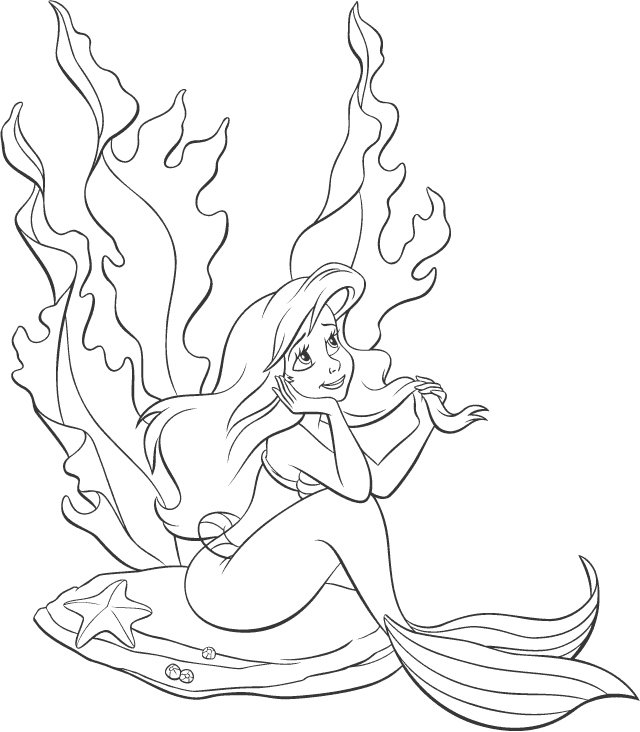 danish little mermaid coloring pages - photo #17