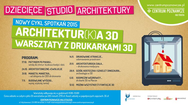 Dziecięce Studio Architektury – cykl ”Architektur(k)a 3D”