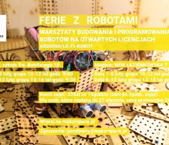 Ferie 2016: Warsztaty z ROBOTYKI dla dzieci i młodzieży!