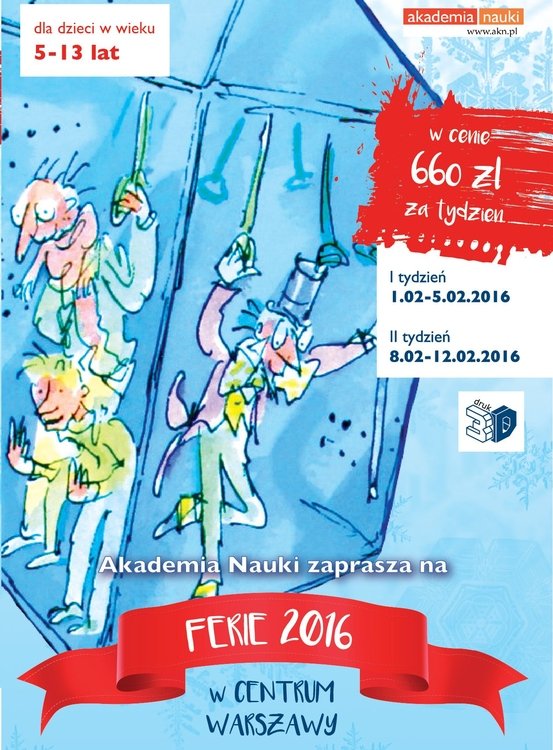 Ferie 2016 w centrum Warszawy – zapraszamy!