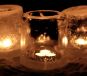 lodowe świeczniki lapmiony