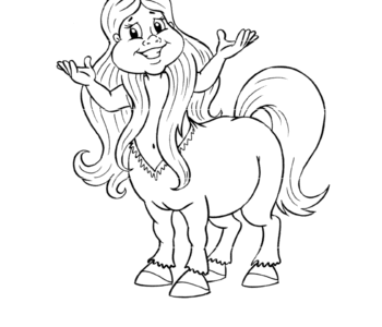 Kolorowanka - Dziewczynka Centaur