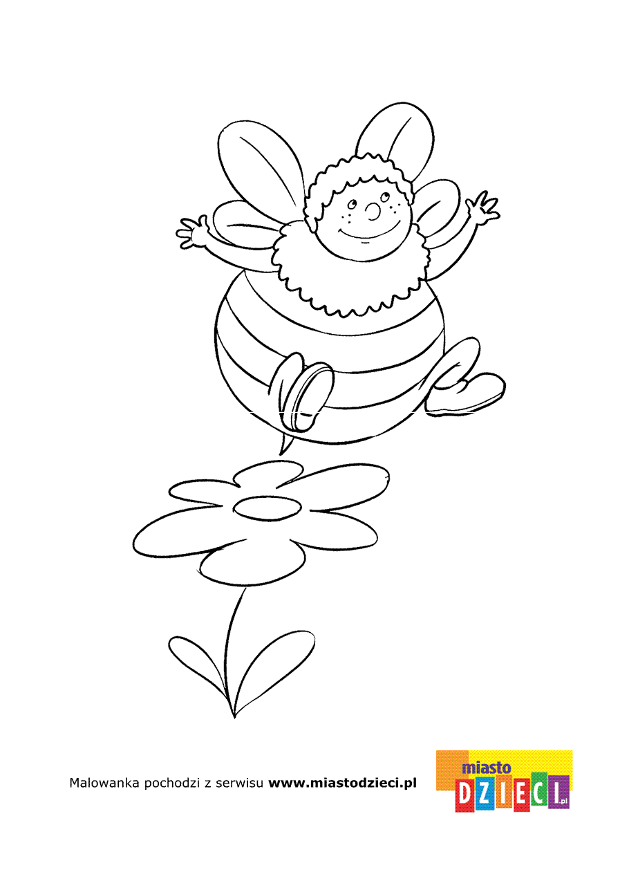 Kolorowanka - Gruba pszczółka