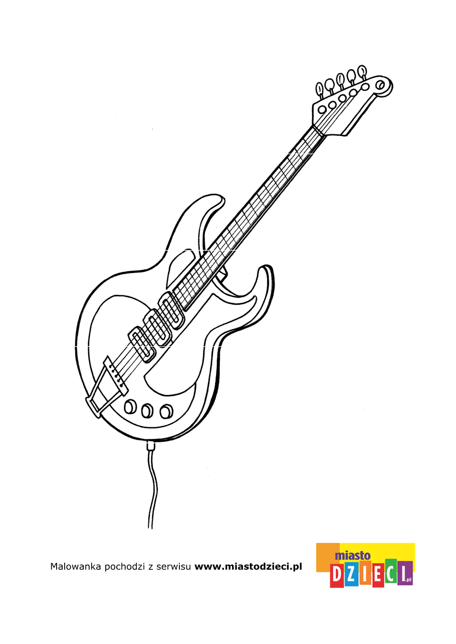 Kolorowanka - Gitara elektryczna