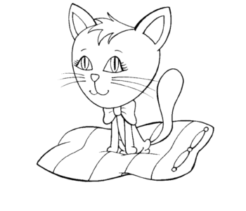 Kolorowanka - Kot na kocyku