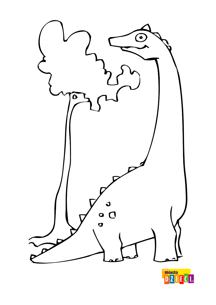 Kolorowanka - Dinożyrafa