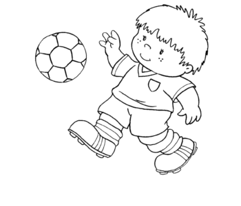 Kolorowanka - Mały piłkarz