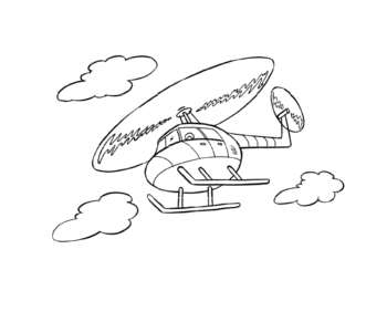 Kolorowanka - Śmigłowiec, helikopter