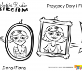 Kolorowanka - Przygody Dory i Flory - Dora i Flora