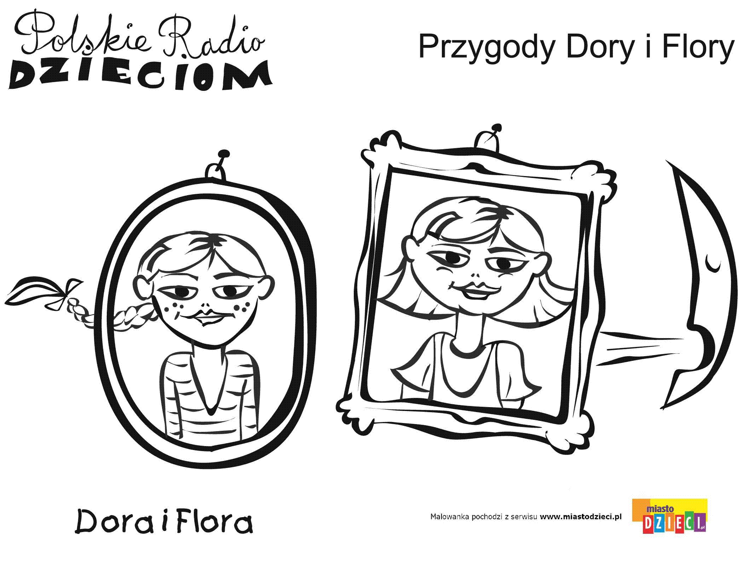 Kolorowanka - Przygody Dory i Flory - Dora i Flora