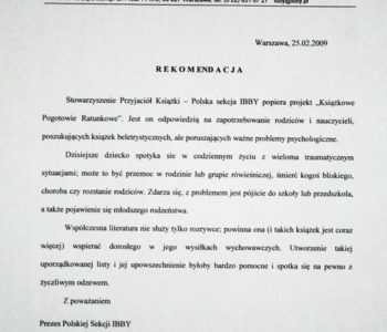 Rekomandacja Polskiej Sekcji IBBY