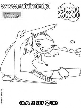 kolorowanki mini mini dla dzieci - Ola i jej zoo