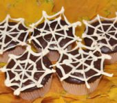 dyniowe muffinki z pajęczyną