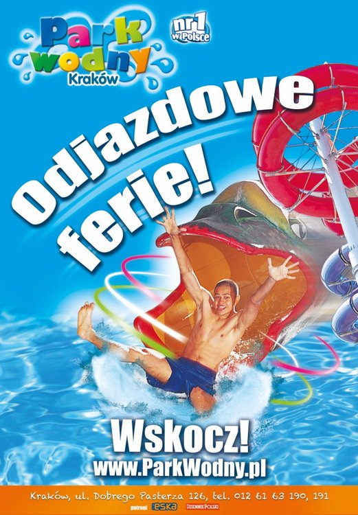 Odjazdowe ferie w Parku Wodnym w Krakowie!
