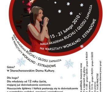 Warsztaty wokalno-estradowe w Starochorzowskim Domu Kultury.