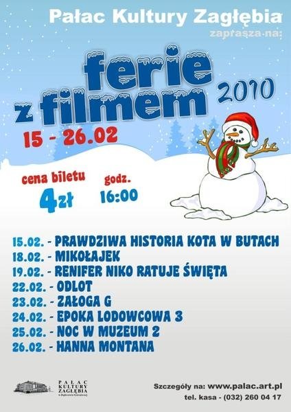 Zima w mieście 2010 – Ferie z filmem, Dąbrowa Górnicza