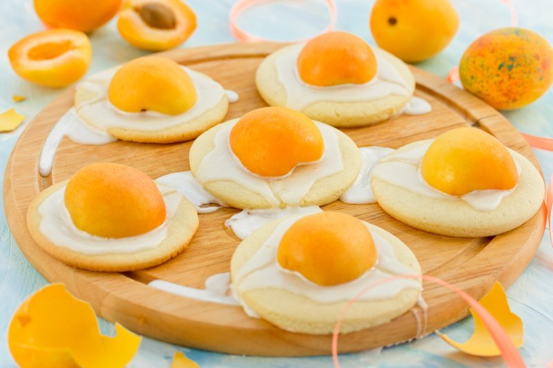 przepis na ciastka z morelami jajka sadzone