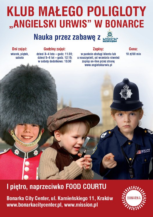 zajęcia z angielskiego dla dzieci w Krakowie
