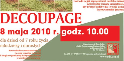 Warsztaty DECUPAGE dla dzieci