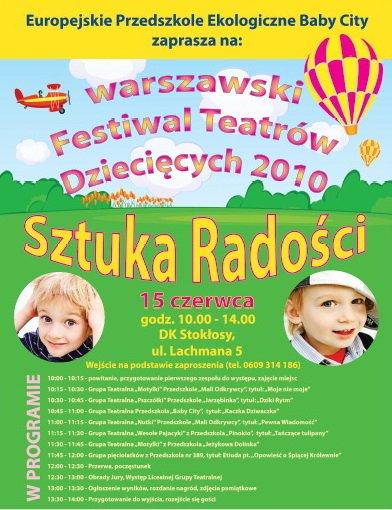 festiwal teatralny dla przedszkolaków