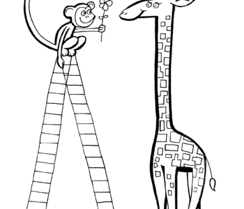 Małpka i żyrafa