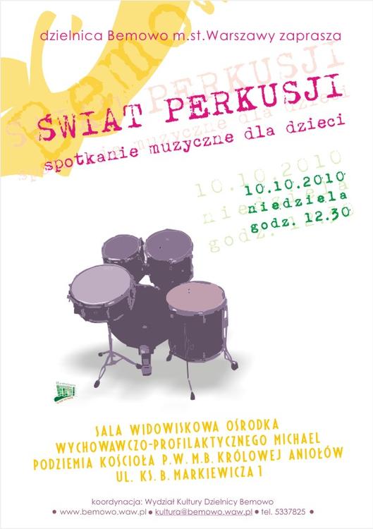 Świat perkusji – program z cyklu Spotkań muzycznych  dla dzieci