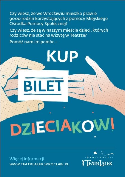 Akcja charytatywna we Wrocławiu – Kup bilet dzieciakowi!