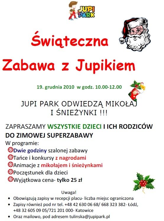 Jupi Park na Gwiazdkę