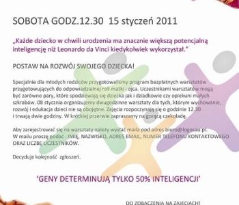 Warsztaty dla Rodziców w Poznaniu