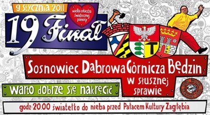 XIX Finał Wielkiej Orkiestry Świątecznej Pomocy, Sosnowiec