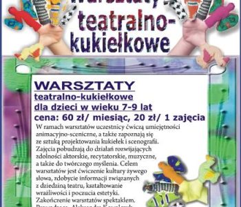 Warsztaty teatralno-kukiełkowe dla dzieci we Wrocławiu