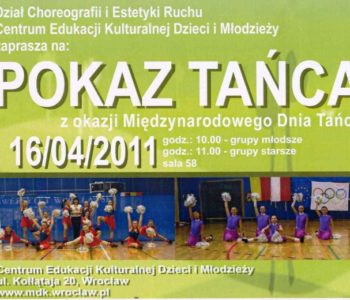 Międzynarodowy Dzień Tańca w Centrum Edukacji Kulturalnej Dzieci i Młodzieży we Wrocławiu
