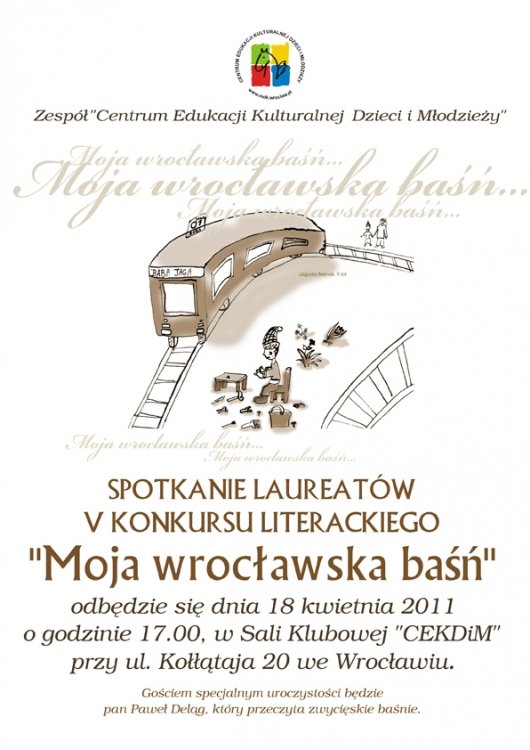 Paweł Deląg czyta dzieciom we Wrocławiu