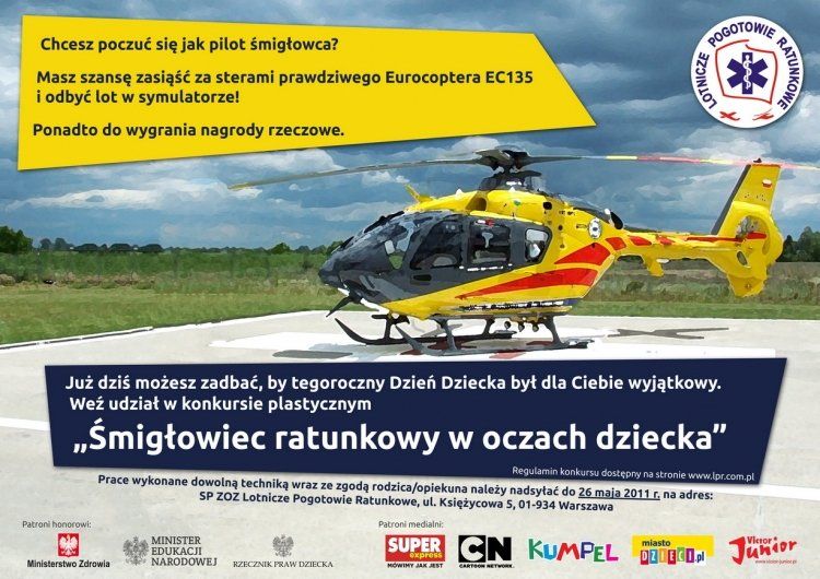 Śmigłowiec ratunkowy w oczach dziecka