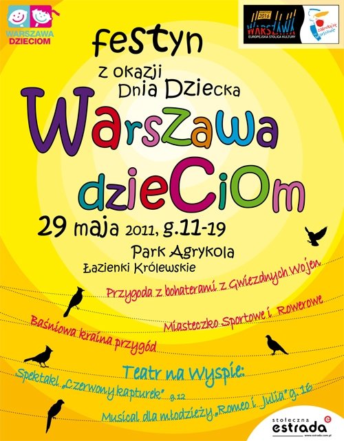Dzień Dziecka w Warszawie Wydarzenia, imprezy dla dzieci Miastodzieci.pl