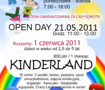 Open Day dla dzieci w Przedszkolu KinderLand