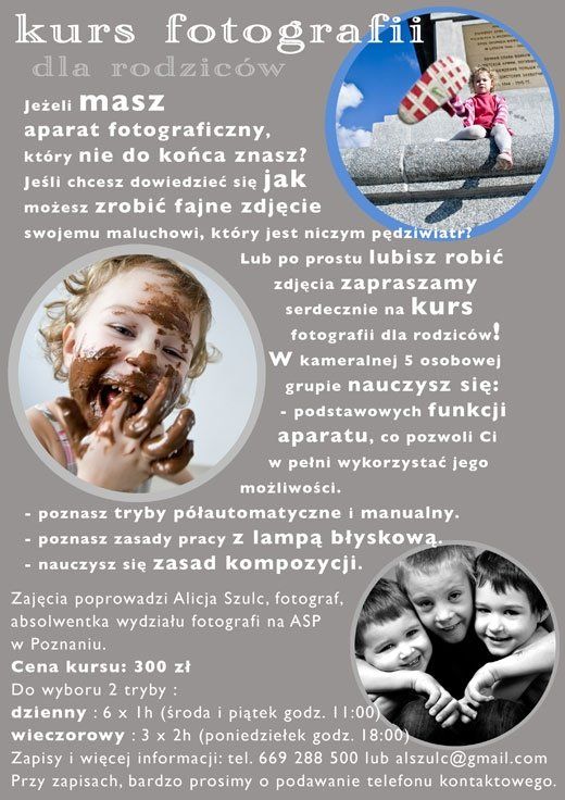 Kurs fotograficzny dla rodziców