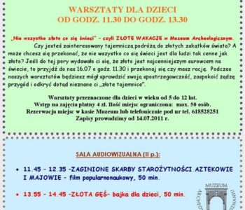 Wakacyjne warsztaty dla Dzieci w Poznaniu