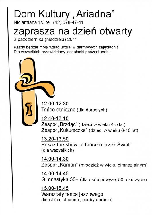 Dom Kultury Ariadna zaprasza na dzień otwarty!