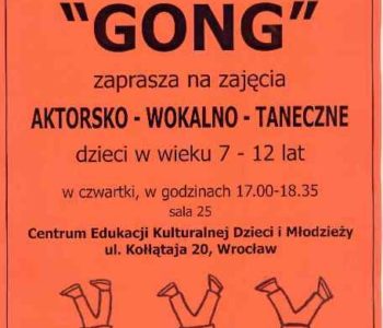 Nabór do Teatru Dziecięcego GONG we Wrocławiu