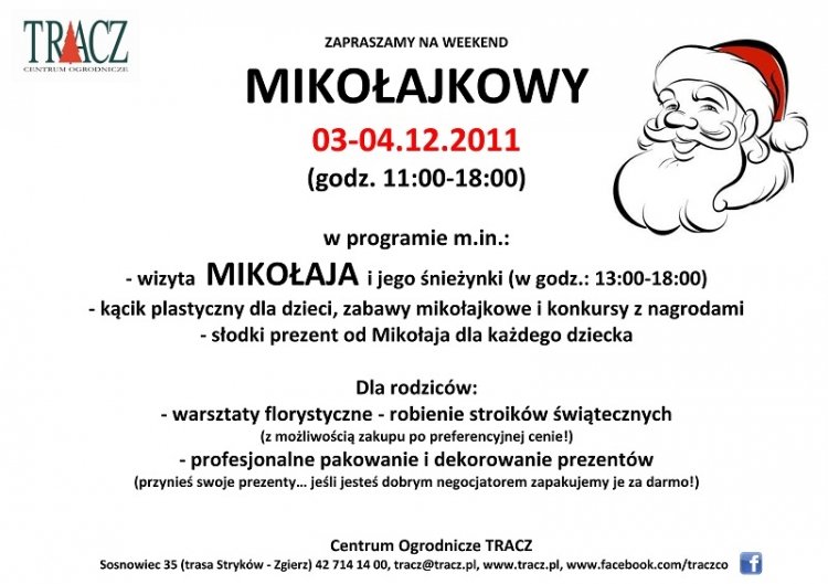 Weekend Mikołajkowy w Centrum Ogrodniczym Tracz