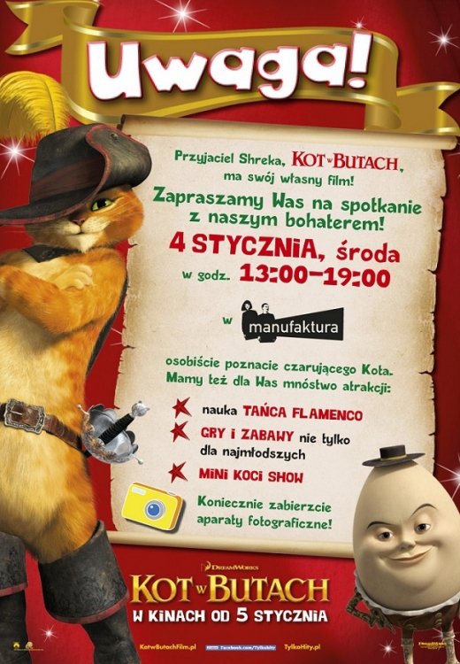 Kot w butach w Manufakturze