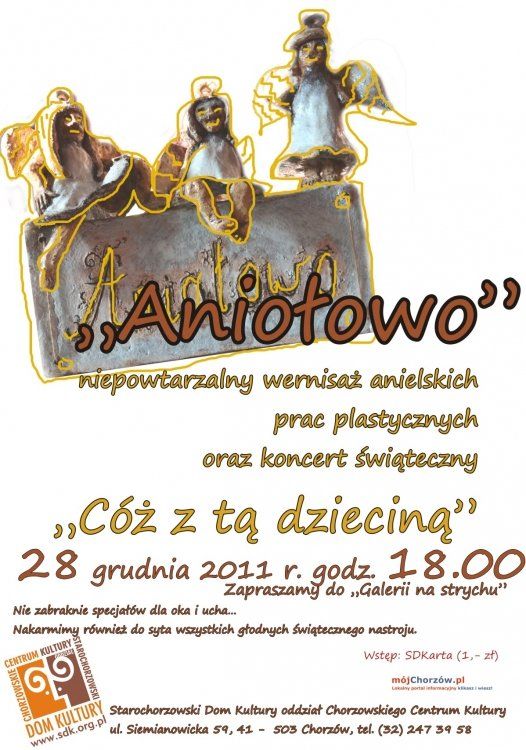Wystawa aniołów w Starochorzowskim Domu Kultury