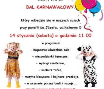 Bal karnwałowy dla dzieci w Krakowie