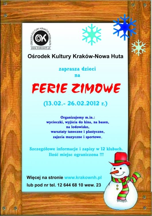 Zima w mieście 20121 w Krakowie