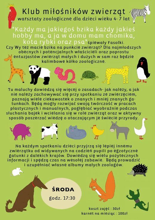 warsztaty zoologiczne