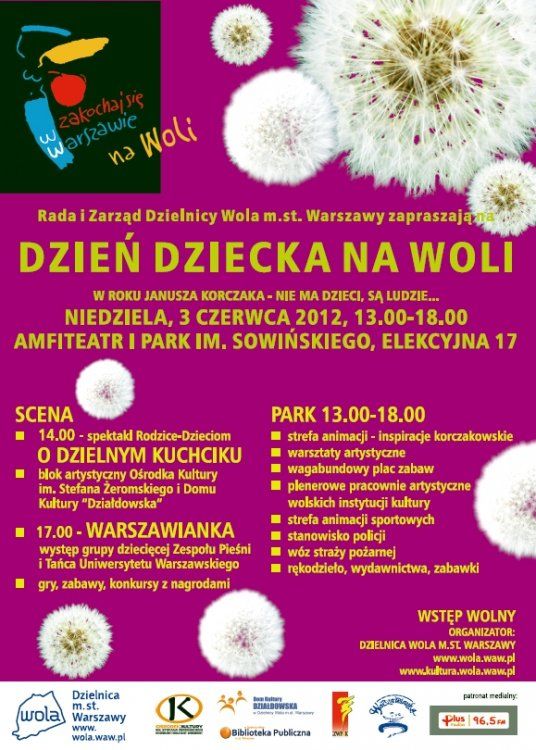 Dzień Dziecka na Woli – zapraszamy do parku Sowińskiego!