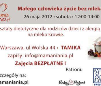 Warsztaty dietetyczne Małego człowieka życie bez mleka