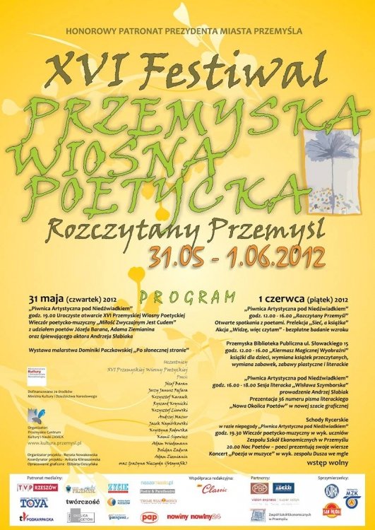 XVI Festiwal Przemyska Wiosna Poetycka – Rozczytany Przemyśl